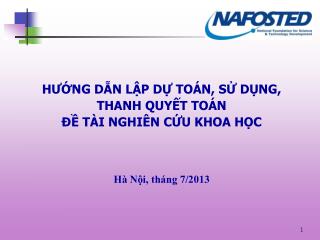 h ng d n l p d to n s d ng thanh quy t to n t i nghi n c u khoa h c h n i th ng 7 2013