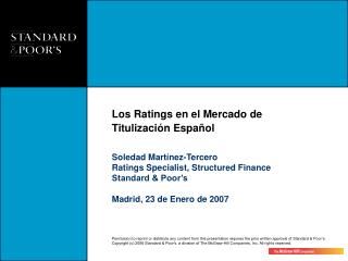 los ratings en el mercado de titulizaci n espa ol