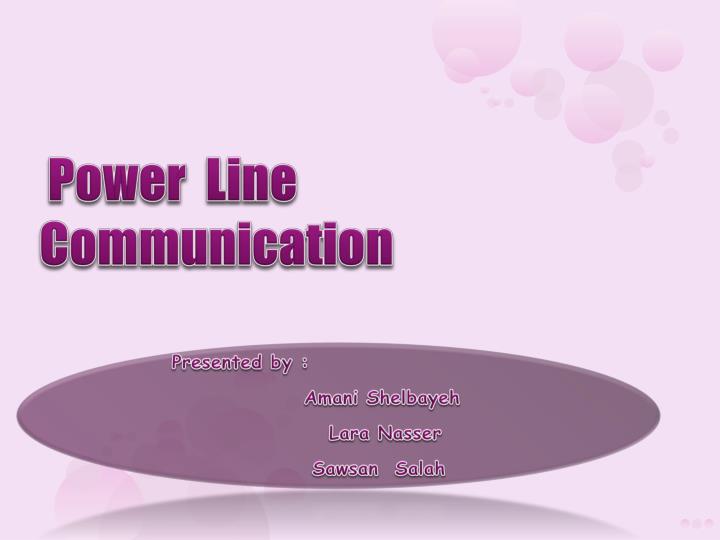 power line communication