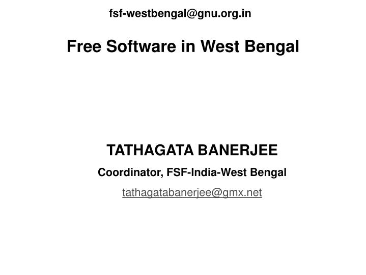 free software in west bengal