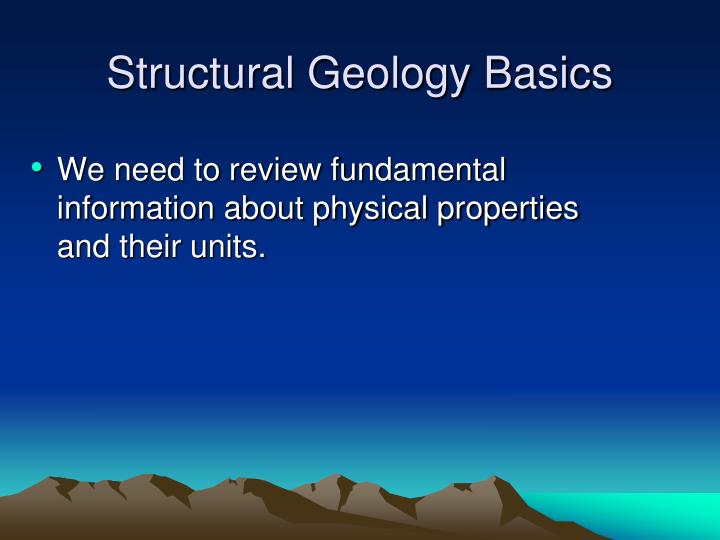 structural geology basics