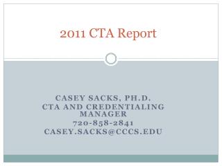 2011 CTA Report