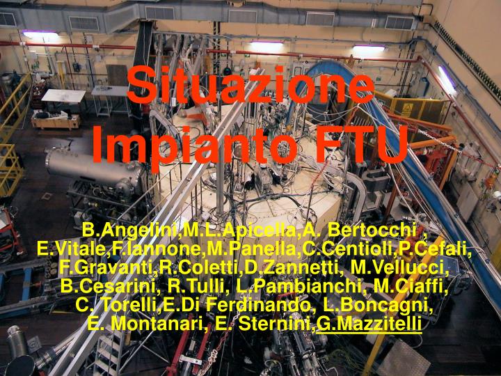 situazione impianto ftu