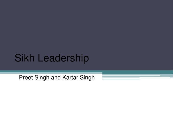 sikh leadership