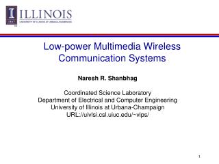 Low-power Multimedia Wireless Communication Systems