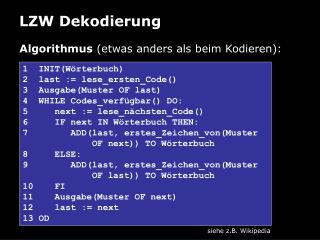 lzw dekodierung