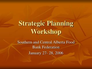 Strategic Planning Workshop