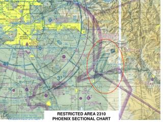 RESTRICTED AREA 2310 PHOENIX SECTIONAL CHART