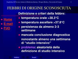 febbri di origine sconosciuta