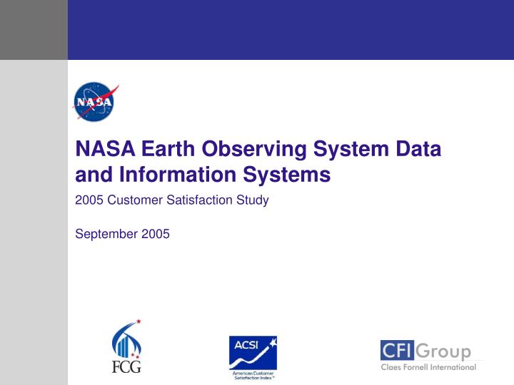 nasa earth observing system data and information systems