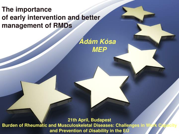 the importance of early intervention and better management of rmds d m k sa mep
