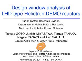 Design window analysis of LHD-type Heliotron DEMO reactors
