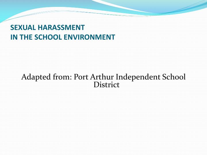 sexual harassment in the school environment