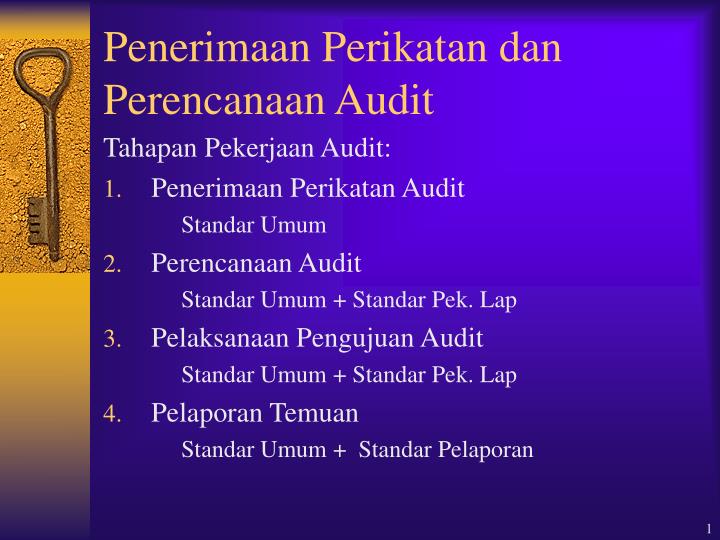 penerimaan perikatan dan perencanaan audit