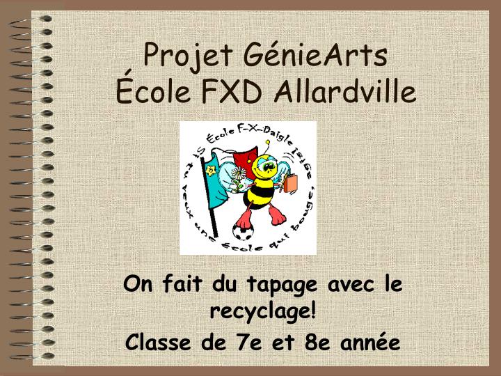 projet g niearts cole fxd allardville