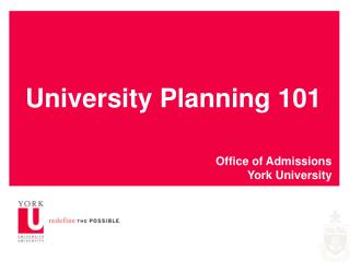 University Planning 101