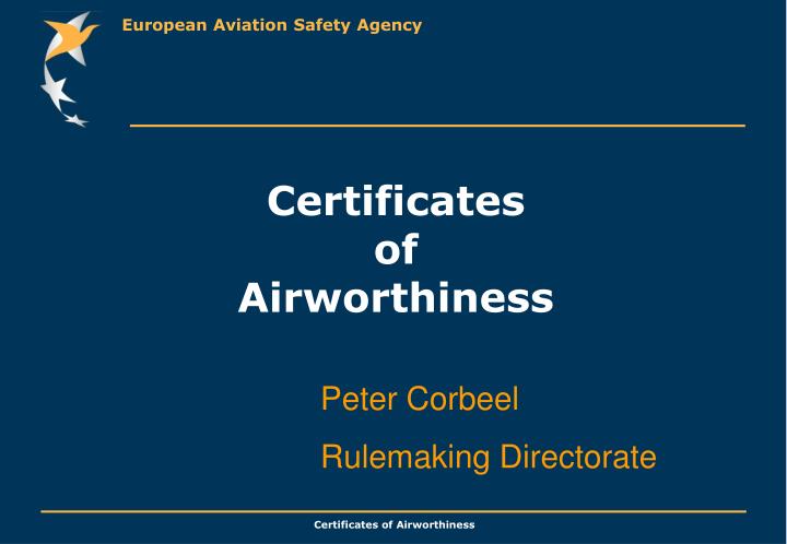 certificates of airworthiness