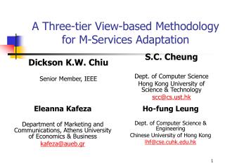 A Three-tier View-based Methodology for M-Services Adaptation