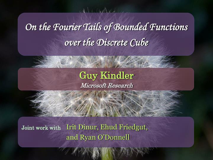 on the fourier tails of bounded functions over the discrete cube