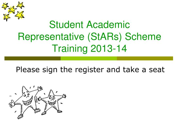 student academic representative stars scheme training 2013 14