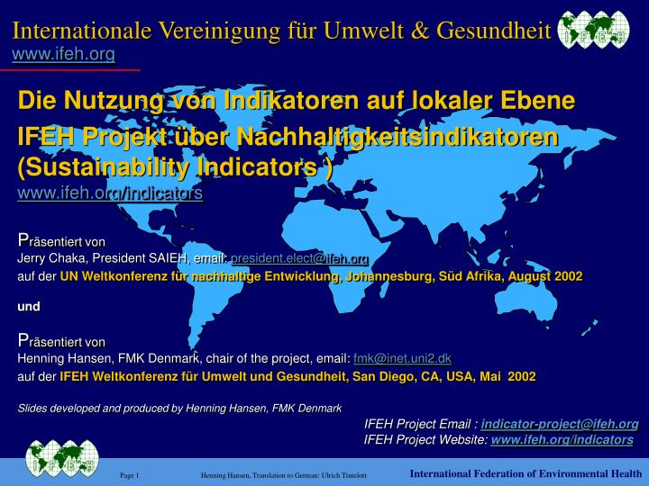 internationale vereinigung f r umwelt gesundheit www ifeh org