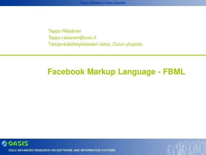 facebook markup language fbml