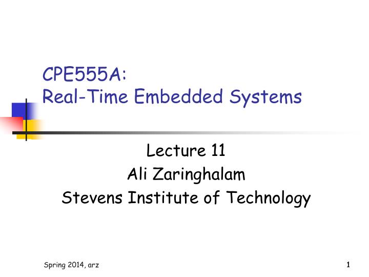 cpe555a real time embedded systems