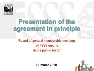 Presentation of the agreement in principle