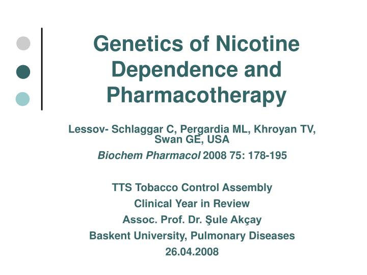 genetics of nicotine dependence and pharmacotherapy