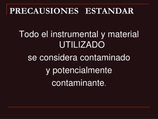 precausiones estandar