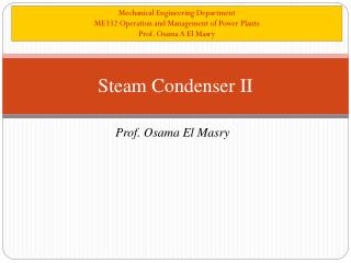 Steam Condenser II