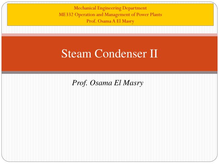 steam condenser ii