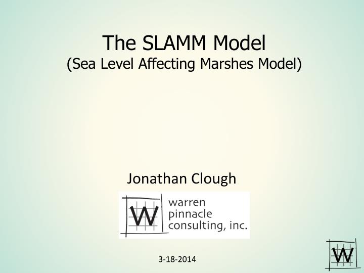 the slamm model sea level affecting marshes model