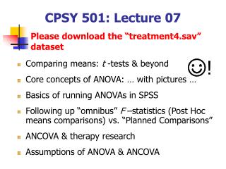 CPSY 501: Lecture 07