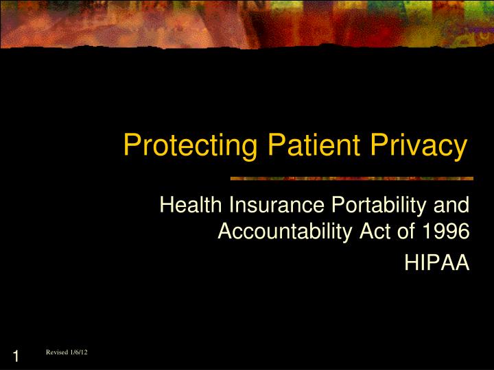 protecting patient privacy