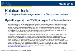 Rotation Tests - Computing exact adjusted p-values in multiresponse experiments