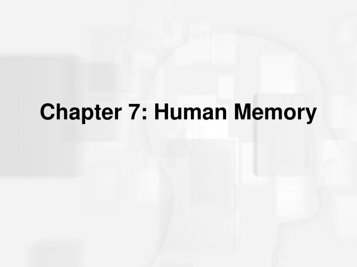 chapter 7 human memory