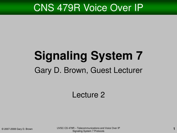 cns 479r voice over ip