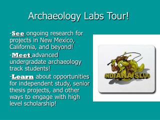 Archaeology Labs Tour!