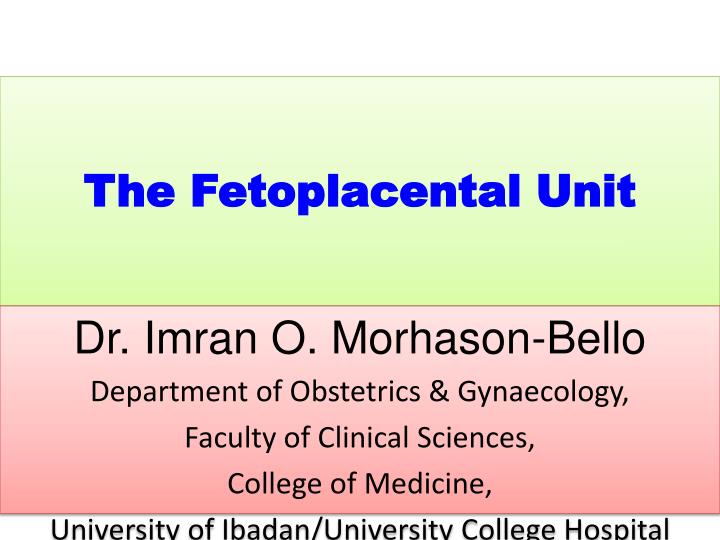 the fetoplacental unit