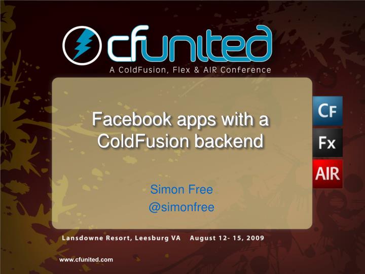 facebook apps with a coldfusion backend