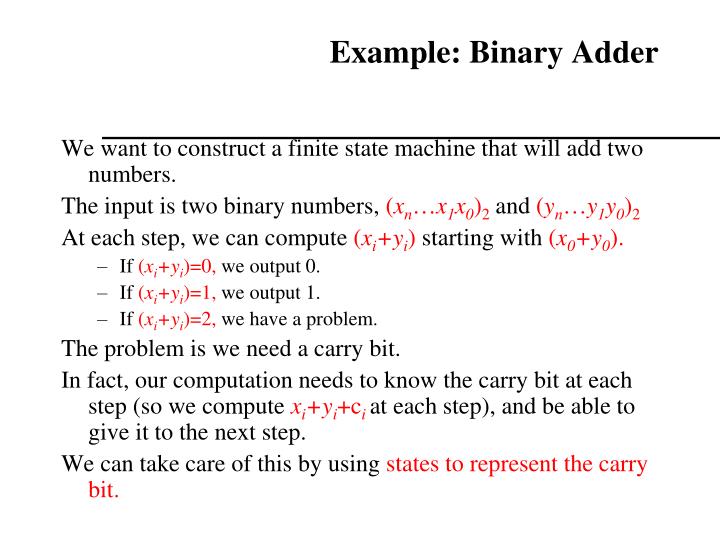 example binary adder