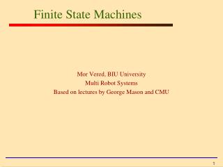 Finite State Machines