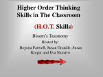 Ppt Assessing Higher Order Thinking Skills Powerpoint Presentation