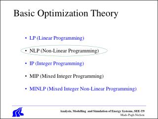 Basic Optimization Theory