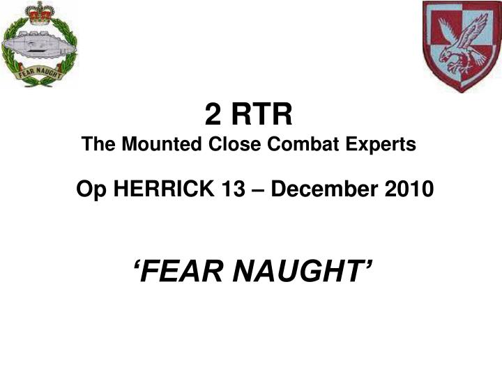 2 rtr the mounted close combat experts