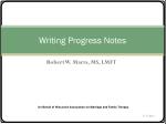 Writing Progress Notes - slide 1