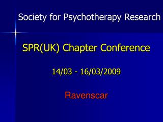 Society for Psychotherapy Research