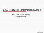 CISL Resource Information System