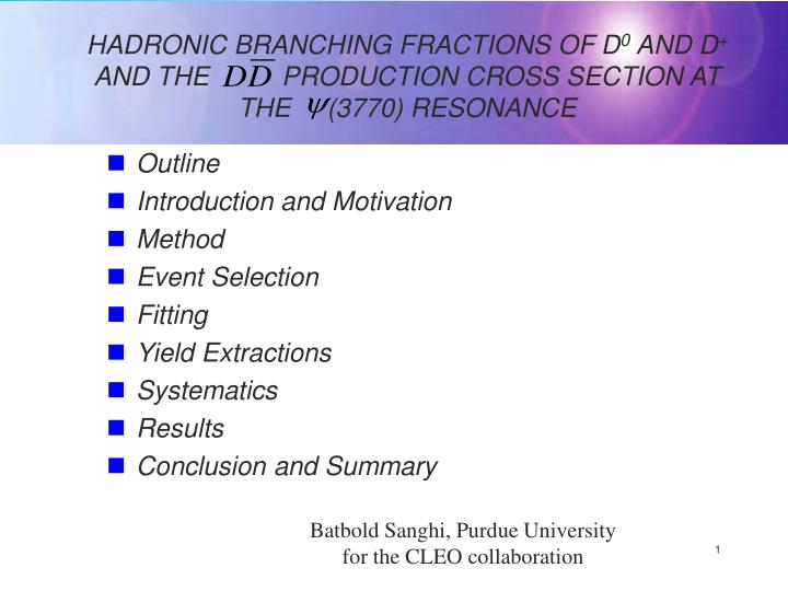 hadronic branching fractions of d 0 and d and the production cross section at the 3770 resonance